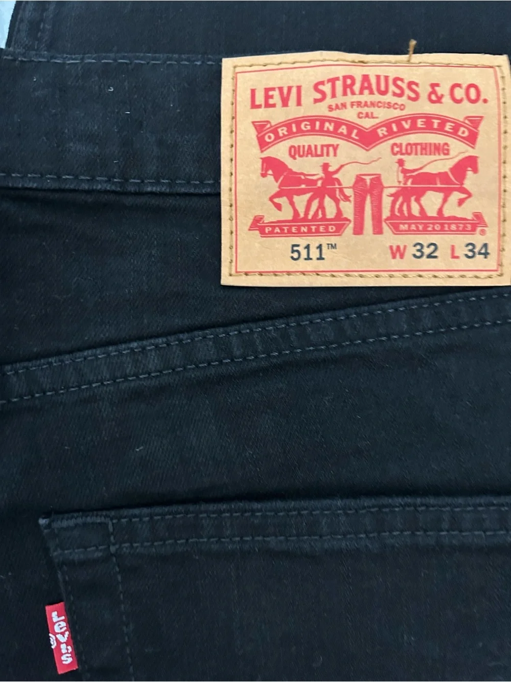 Levi's 511 Slim Jeans Men's Size 32x34 Black Denim Stretch Classic